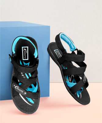 Kzaara Boys & Girls Velcro Sports Sandals(Blue , 15-16 Years)