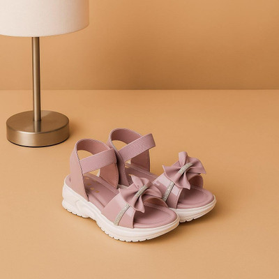 CST Lifestyle Disney Princess Girls Strap Wedges(Black , 3 - 10 Years)