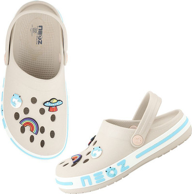 Neoz Boys & Girls Sling Back Clogs(Cream , 8.5-9 Years)