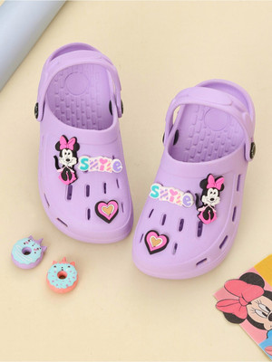 Disney By Yellow Bee Girls Sling Back Clogs(Purple , 8-9Years)
