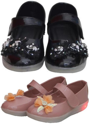 New Collection Girls Velcro Flats(Green , 5.5-6 Years)