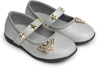 Miss & Chief Girls Buckle Flats(Grey , 4-5 YEARS)