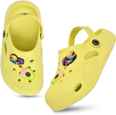 GOKIK Boys & Girls Sling Back Clogs(Yellow , 3.5 - 4 year)