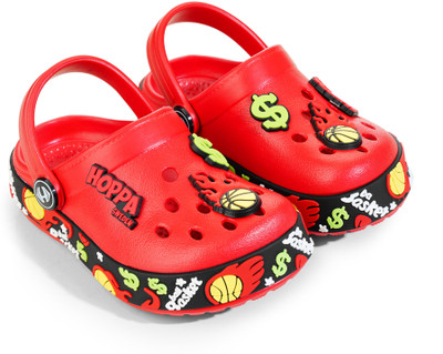 Hoppa Boys & Girls Slip-on Clogs(Red , 8-9 Year)