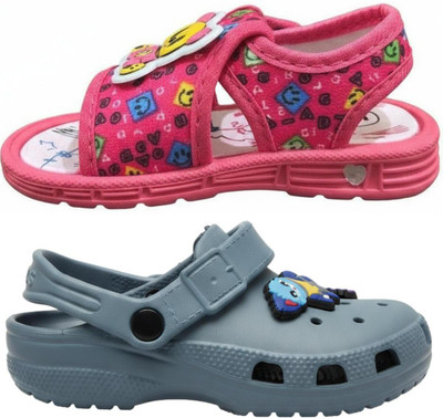 FEETPER Boys & Girls Slip-on Sports Sandals(Pink , 3-3.5 year)