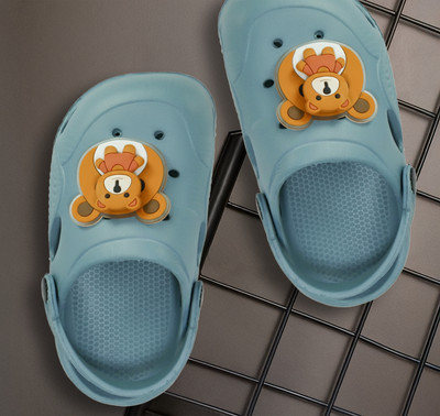 FASMANIA Boys & Girls Strap Clogs(Blue , 4.5-5 YEAR)