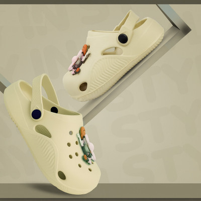 FASMANIA Boys & Girls Strap Clogs(Beige , 4.5-5 YEAR)