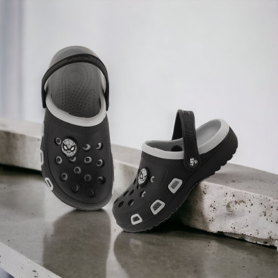 TRZ Boys Sling Back Clogs(Black , 3.5 - 4 year)