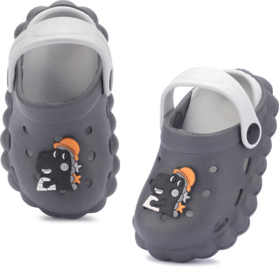 GLJ CLASSMATE Boys & Girls Sling Back Clogs(Grey , 0.5 - 1 Years)
