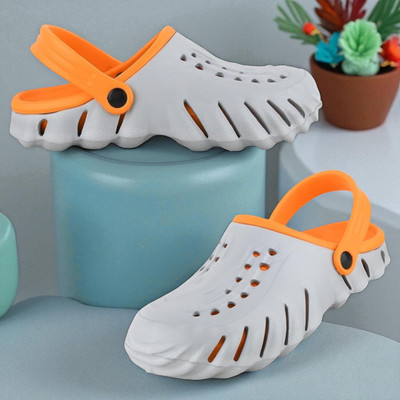 WOCMEC Boys & Girls Slip-on Clogs(Grey , 7-8 Years)