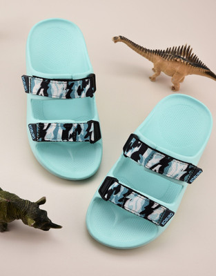 Koburg Boys & Girls Velcro Strappy Sandals(Green , 6-7 Years)