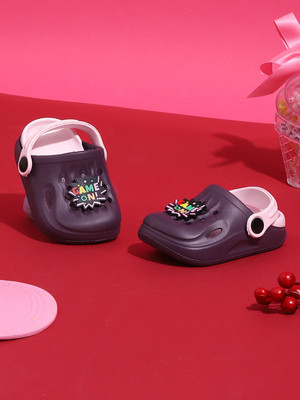 Truffle Collection Boys & Girls Slip-on Clogs(Purple ,)