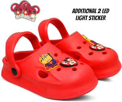 Trendmode Boys & Girls Slip-on Clogs(Red , 3.5 to 4 year)