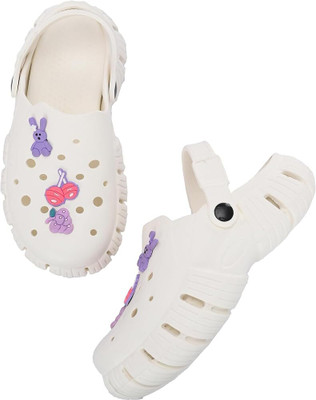 Fighter Boys & Girls Sling Back Clogs(White , 6 to 9 Months)