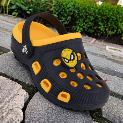 ASRON Boys Sling Back Clogs(Yellow , 8-9 years)