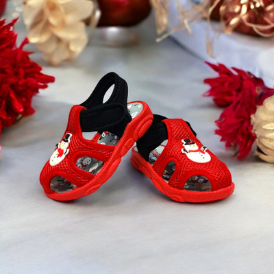 Coolz Boys & Girls Velcro Clogs(Red , 12-15 Months)