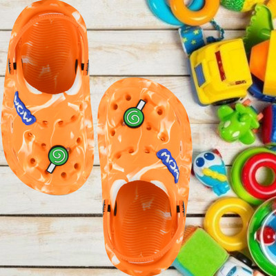 SMARTOTS Boys & Girls Sling Back Clogs(Orange , 4.5-5 Years)