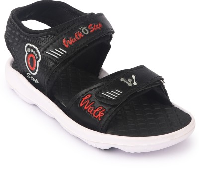 XDOX Boys Velcro Sports Sandals(Black)