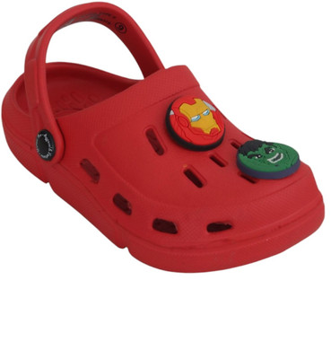 Marvel By Yellow Bee Avengers Boys Sling Back Clogs(Red , 8-8.5 Years)
