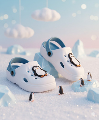 BINOS Boys & Girls Strap Clogs(White , 6-7 Years)