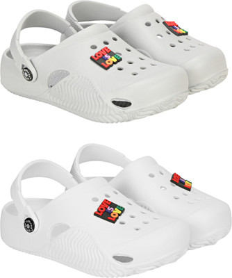 RIFOF Boys & Girls Slip-on Clogs(Grey , 6-7 Years)