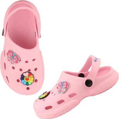 WELCOME Boys & Girls Sling Back Clogs(Pink , 3-3.5 Years)
