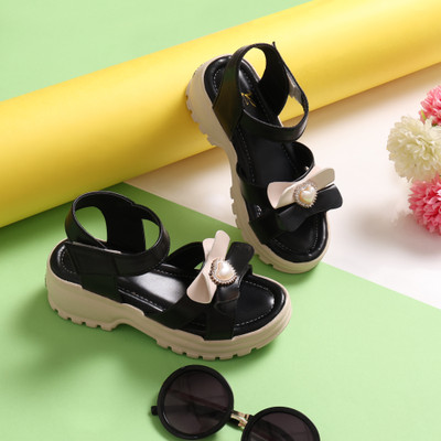 CST Lifestyle Disney Princess Girls Strap Wedges(Black , 6.6-5)