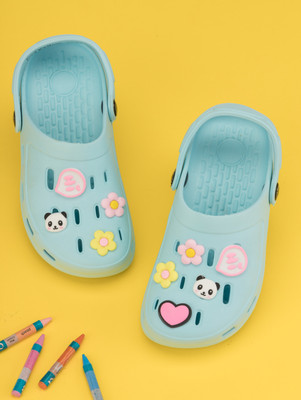 Yellow Bee Girls Slip-on Clogs(Blue , 7.5-8 Year)
