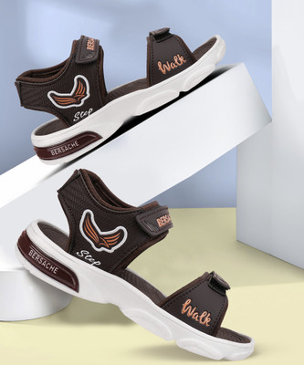 BERSACHE Boys Velcro Sports Sandals(Brown , 6.5 -7 Years)