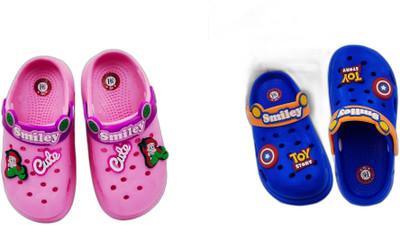 plushwalk Boys & Girls Slip-on Clogs(Blue , 18 to 24 Months)