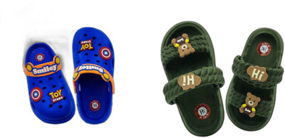 plushwalk Boys & Girls Slip-on Clogs(Blue , 18 to 24 Months)
