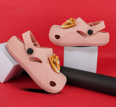 FASMANIA Boys & Girls Strap Clogs(Pink , 5-5.5 YEARS)