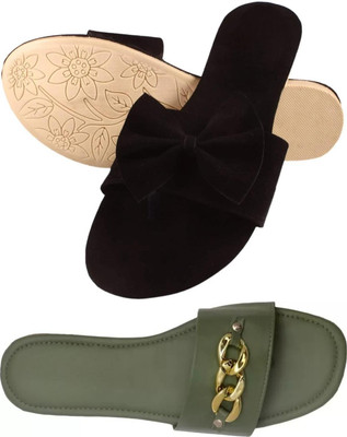 MARYAM Girls Slip-on Flats(Black , above 16 years)