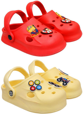 Trendmode Kung Fu Panda Boys & Girls Sling Back Clogs(Multicolor , 2 to 2.5 year)