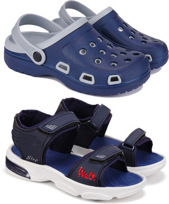 ORICUM Boys Velcro Clogs(Multicolor , 10-11 Years)
