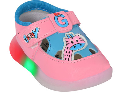 LEVOT Boys & Girls Velcro Strappy Sandals(Pink , 18-24 MONTHS)