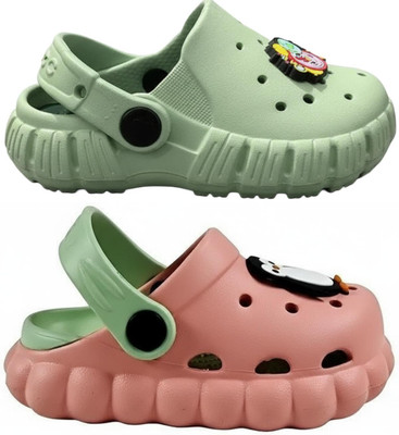 FEETPER Boys & Girls Slip-on Sports Sandals(Green , 3-3.5 Years)