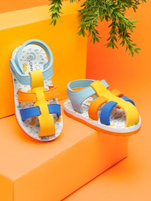 ONYC Boys & Girls Velcro Strappy Sandals(Blue , 4.5-5 Years)