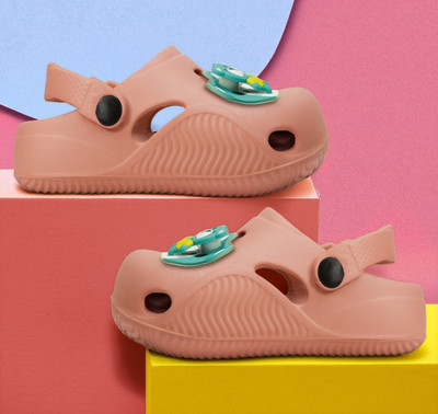 FASMANIA Boys & Girls Strap Clogs(Pink , 3.5-4 YEARS)
