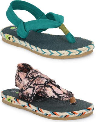Fresh1947Feet Girls Slip-on Flats(Light Green ,)