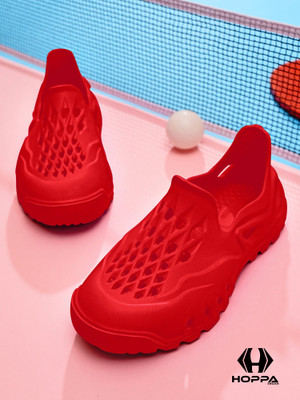 Hoppa Boys & Girls Slip-on Clogs(Red , 8-9 Year)