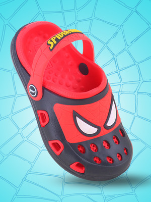 FLITE Spiderman Boys Sling Back Clogs(Black , 7 - 8 Years)