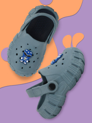 GOKIK Boys & Girls Sling Back Clogs(Blue , 12 - 18 month)
