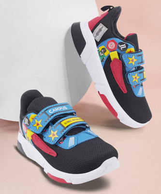 CAMPUS Superman Boys & Girls Velcro Running Shoes(Grey, 4 - 5 Years)