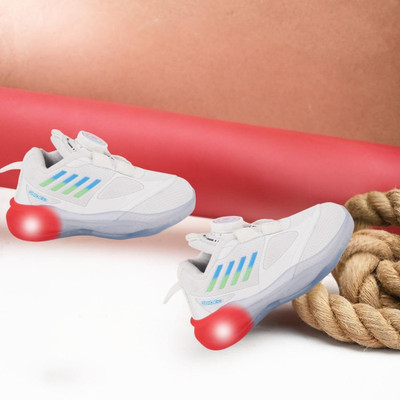 JOSMOS Boys Lace Sneakers(White, 6-9 Months)