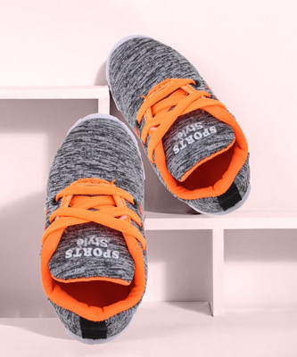 NEOBABY Boys & Girls Lace Sneakers(Grey, 2.5 - 3 Years)