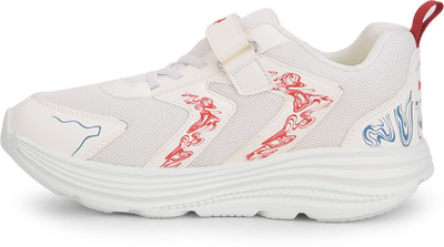 LIBERTY Boys Velcro Running Shoes(White, 10-11 Years)