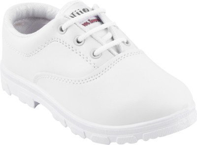 Pu-Pine Boys Lace Derby Shoes(White)