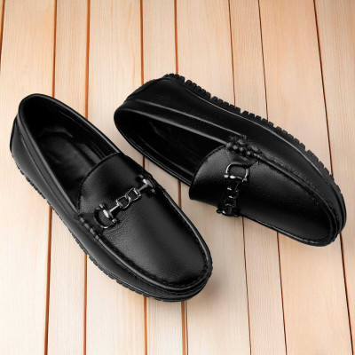 Shozie Boys Slip on Loafers(Black)