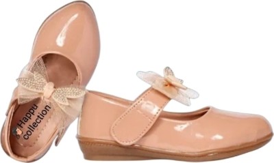 Ideal COLLECTION Girls Strap Ballerinas(Tan, 6-6.5 Years)